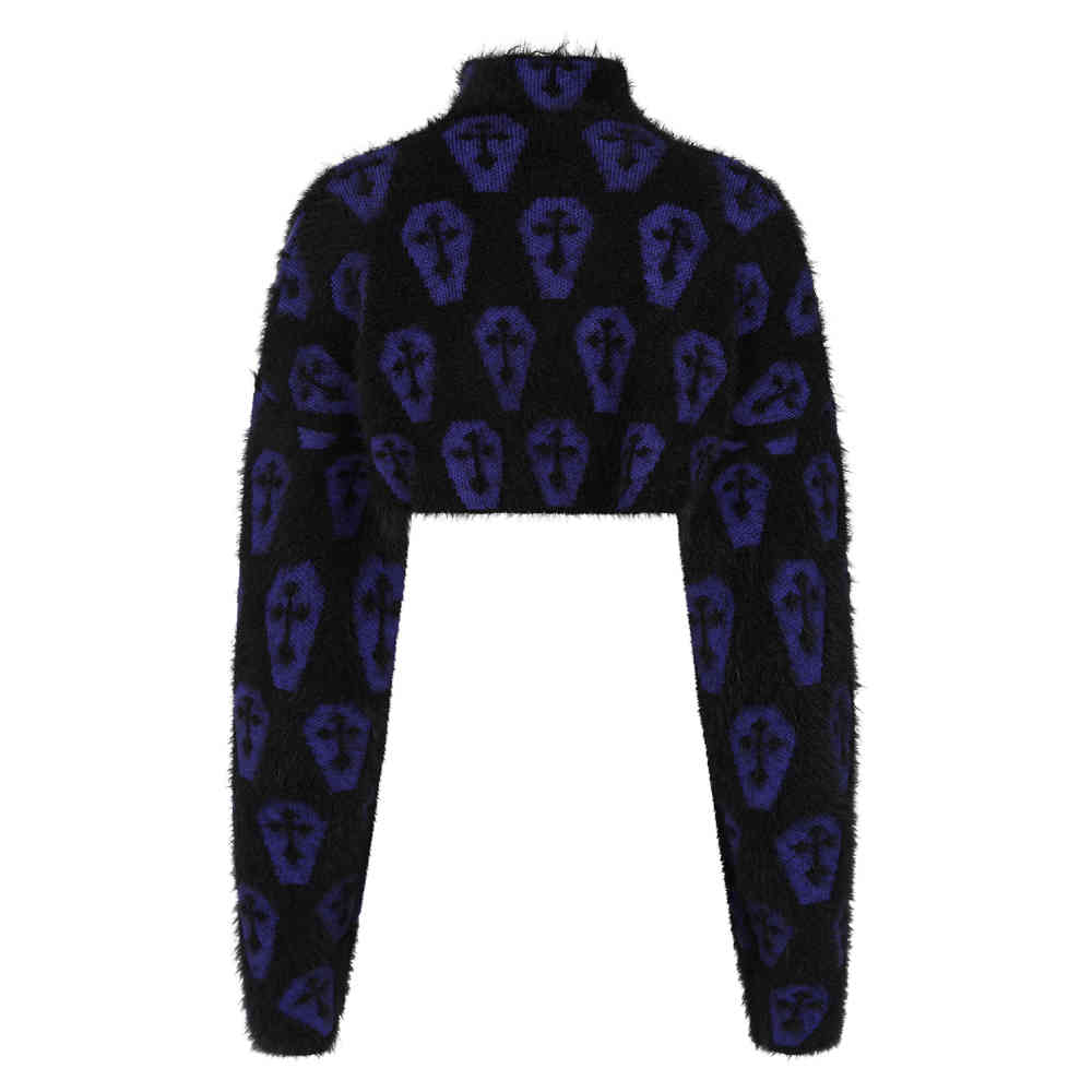 Banned - Lyric Gebreide trui - Zwart/Paars